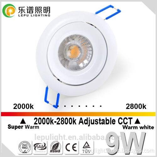 Super thin H31mm CCT cutout83mm dimmable 8w led cob recessed downlight